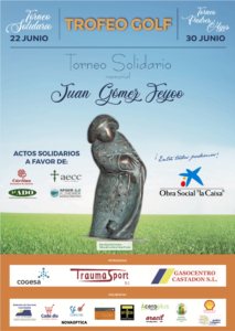 Cartel del torneo de golf solidario Memorial Juan Gómez Feijoo